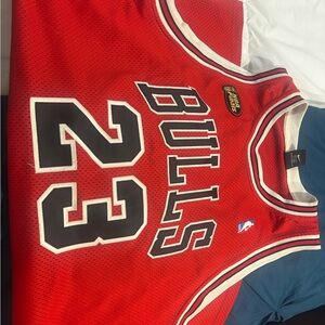Nike Bulls Red Jersey with Black and White Trim